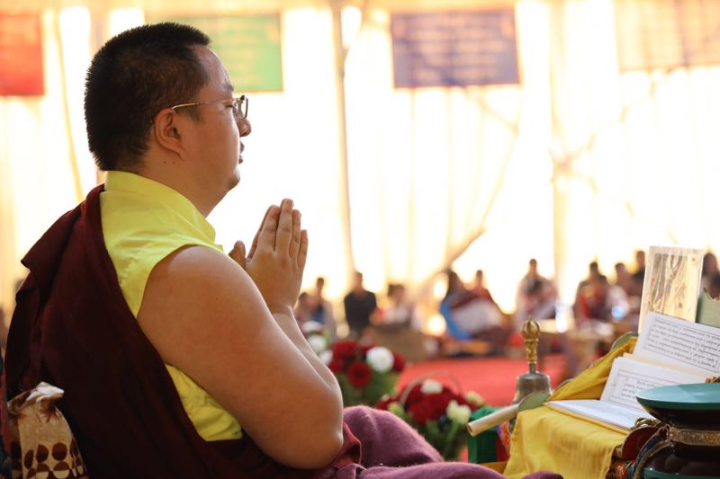 His Holiness at consecration ceremony of land at Yanglesho