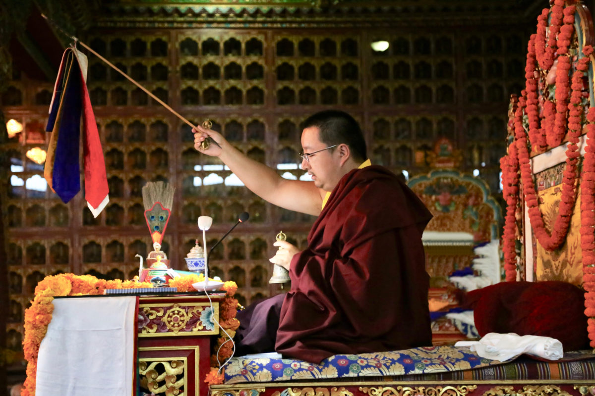 HH Dudjom Rinpoche Giving BlessingJPG